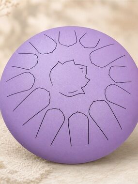 Lavender Steel Tongue Drum 12" 13 Notes | Meditation, Yoga & Relaxing Sound Gift